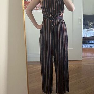 Striped Halter Jumpsuit